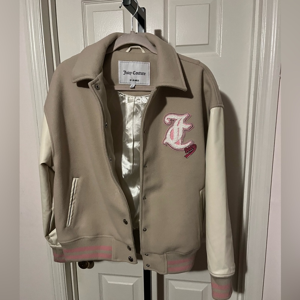 NWT Juicy Couture Cream and Pink Jacket